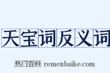 天宝词反义词是什么意思的图片